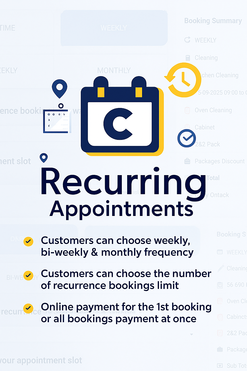 Rezervy - Online bookings system for cleaning, maids, plumber, maintenance, repair, salon services